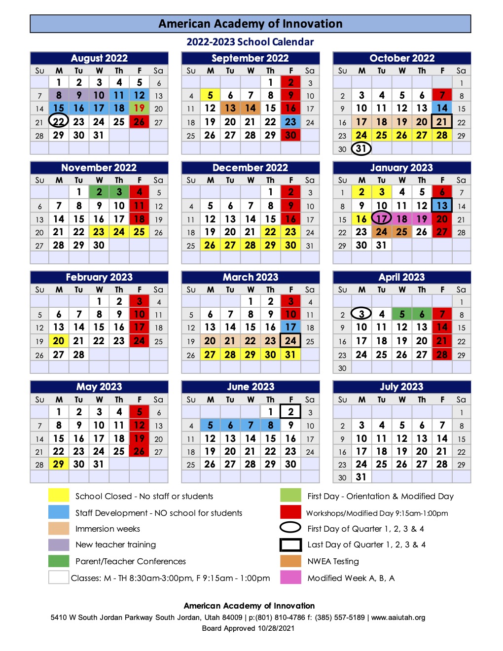 AAI_2022-2023 Calendar